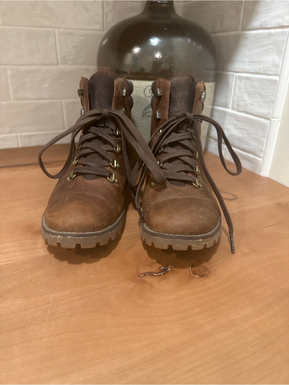 Timberland Brown Lace-Up Women's Leather Hiking Boots